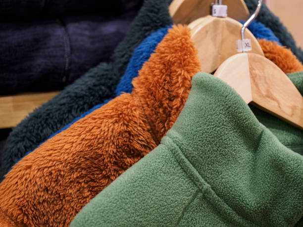 Close-up of fleece coat