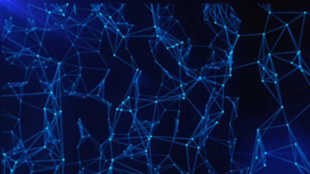 istock blue futuristic abstract molecular dot geometric structure space background animation, modern triangle shaped technology particle analysis themed illustration wallpaper 1466361025