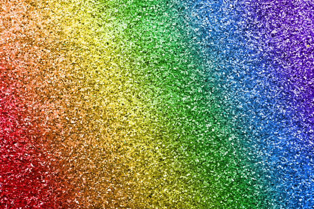 istock Beautiful shiny glitter in rainbow colors as background, closeup 1466362900