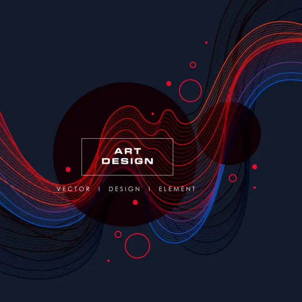 Vector illustration of Abstract smooth wave motion design