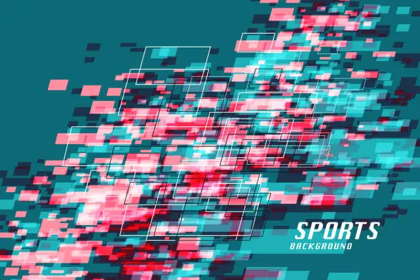 Vector illustration of Abstract Sport Background, active motion, Dynamic