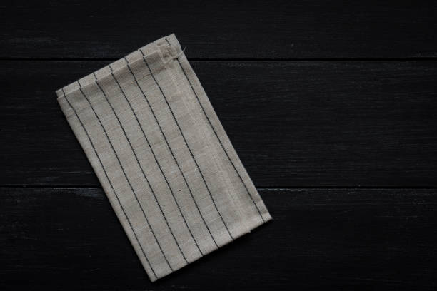 istock Tablecloth on black wooden 1466368120