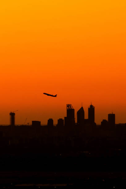 istock Airplane leave the city 1466368903