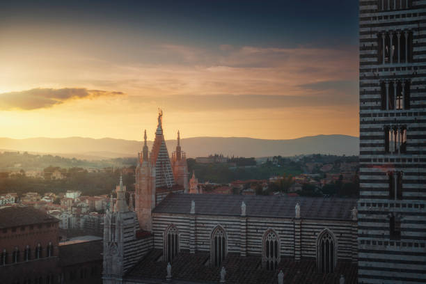 istock Siena Cathedral side view at sunset. Tuscany, Italy. 1466372534
