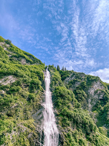 Bridal Veil Falls, located near Valdez , Alaska, offers stunning views throughout the year. On this day the green of the season made for a great display.