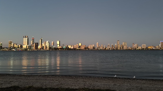 Perth skyline from south Perth foreshore