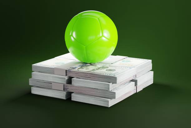istock Ball on a pile of banknotes. 1466380626