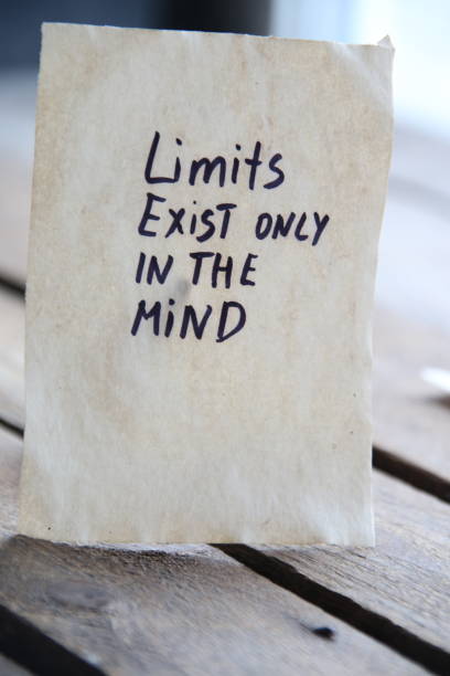 istock Limit exist only in the mind. Motivational quotes. 1466381550