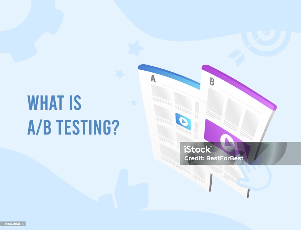 Ab Testing What Is Ab Testing Illustration Split A And B Test Comparison With ...