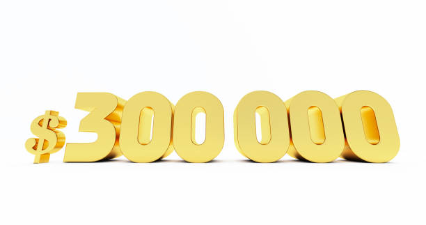 istock golden three hundred thousand dollars isolated on white background 1466394425