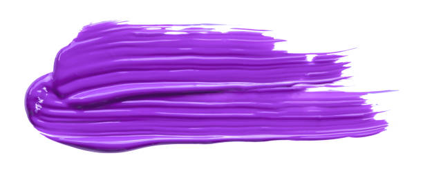 istock Glossy purple brush isolated on white background. 1466411825