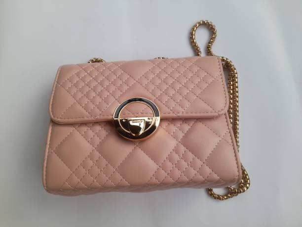 istock Pink female bag top view on white background. 1466414456