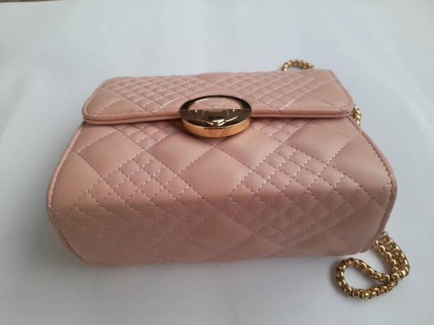 istock Pink female bag top view on white background. 1466414472