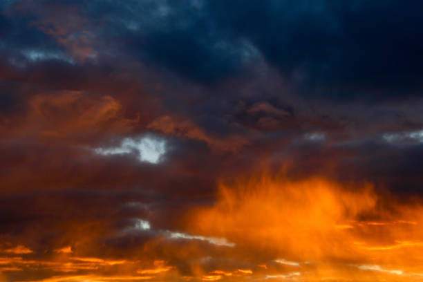 istock Clouds in the sky at sunset. fantastic sky. 1466417032