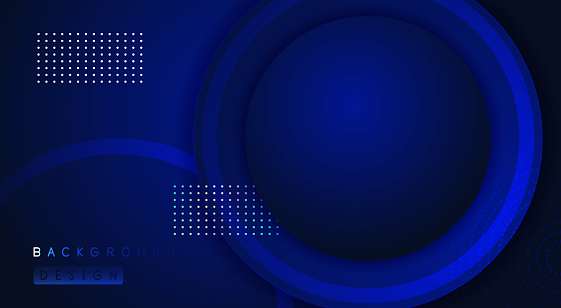 Abstract blue gradient geometric shape circle background. Modern futuristic background