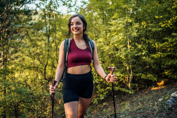 istock Woman on hiking in the forest 1466423521