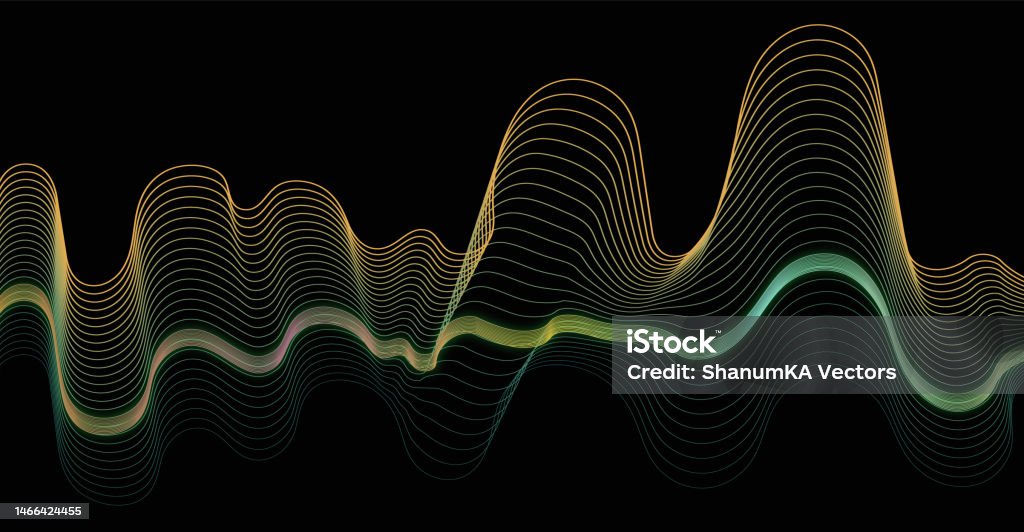 Simple Wave Line Colour Vector Simple Background With Color Abstract Wave Line Stock ...