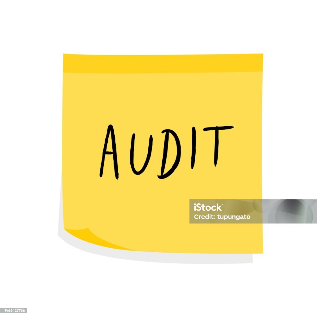 Auditing Sad Sign Audit Warning Sign Stock Illustration - Download Image Now - Adhesive ...