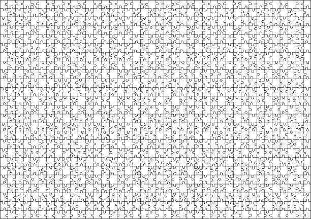 Vector illustration of Jigsaw puzzle 1000 pieces vector template