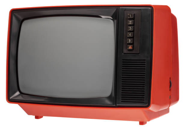 istock Old CRT TV set isolated on white 1466430492