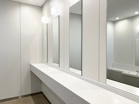 Powder rooms in public restrooms