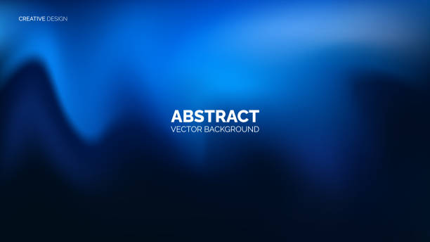 темный размытый градиент векторный абстрактный фон - blue stock illustrations