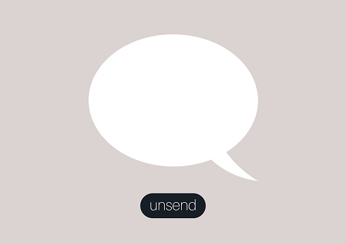 Unsend A Message Button A Speech Bubble Stock Illustration - Download ...