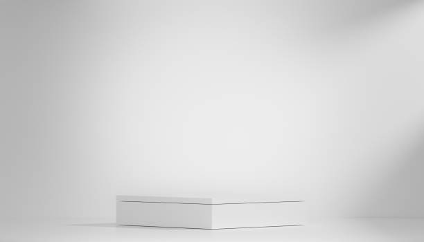 istock Abstract Podium minimal geometric white and gold 1466442379