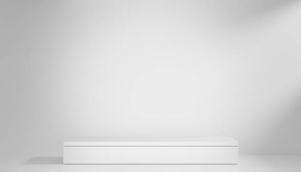 istock Abstract Podium minimal geometric white and gold 1466442391