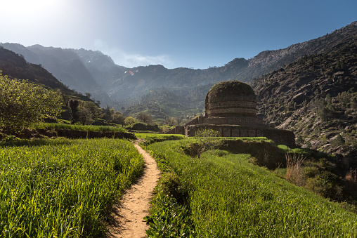 Route  to the Buddhist stupa in Swat Valley, Pakistan