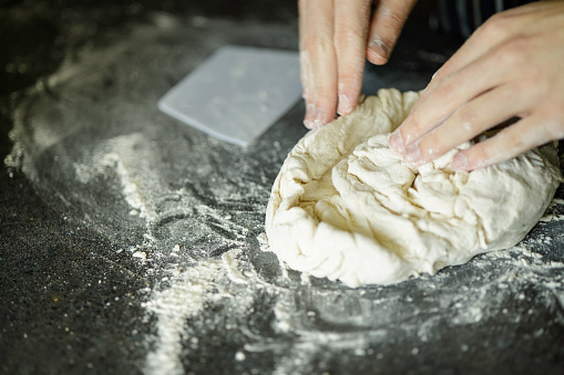 Kneading yeast dough