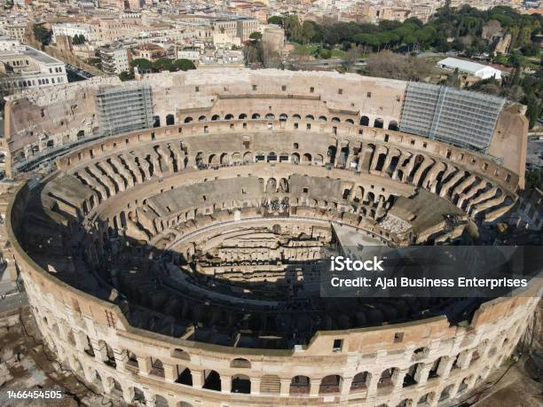 Colossal Structures Colossal Rome Stock Photo - Download Image Now - Aerial View ...