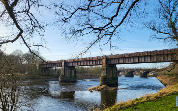 two bridges - lancashire imagens e fotografias de stock