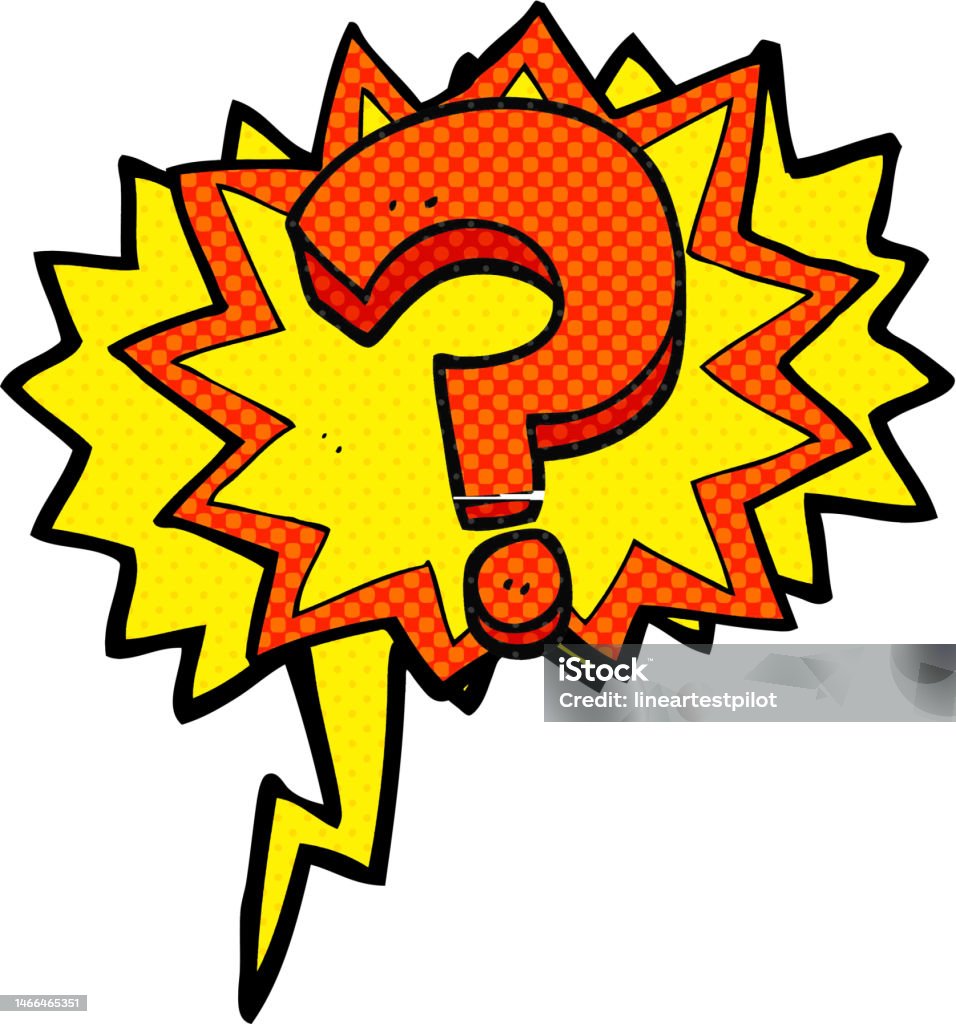 Questions Comic Pic Freehand Drawn Comic Book Speech Bubble Cartoon Question Mark Stock ...