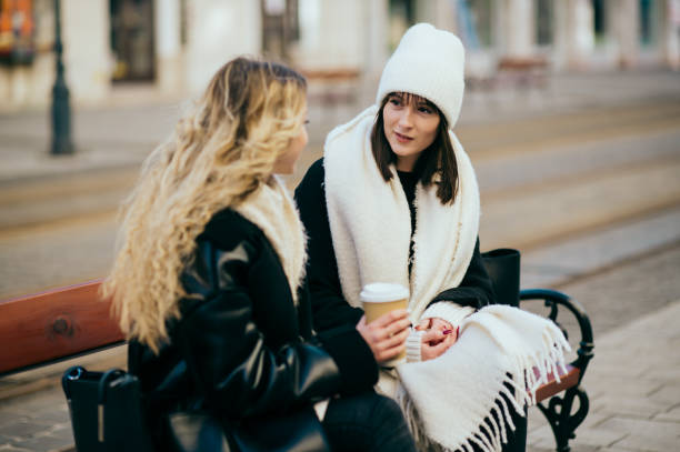 istock Friends enjoying and stting bench Budapest 1466469970