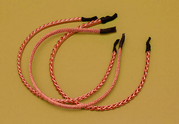 istock Gold metal hair bands 1466470212