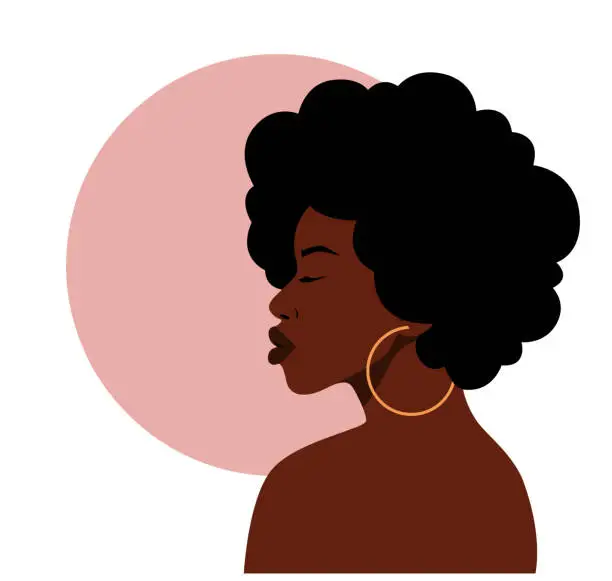 Vector illustration of The black girl