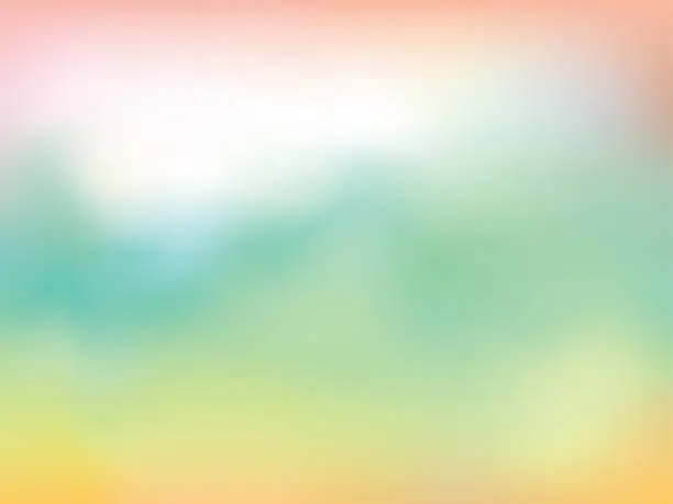 Vector illustration of Abstract defocused background. Spring. Summer. Sky.