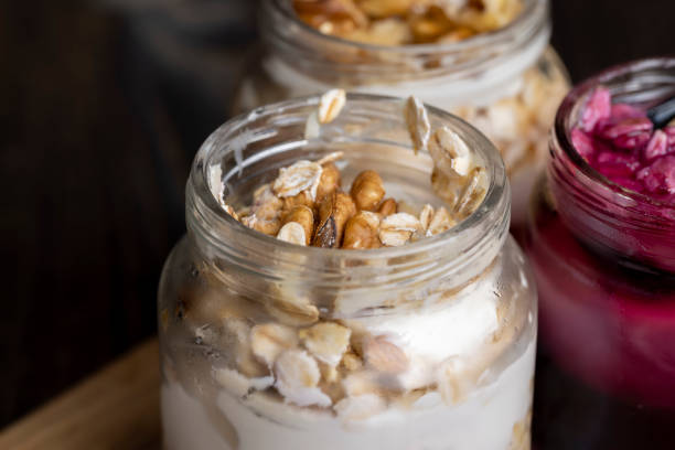 Spoiled yogurt with mold and sour taste, dangerous spoiled dairy products