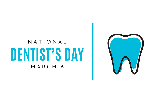 National Dentist's Day card, March 6. Vector illustration. EPS10