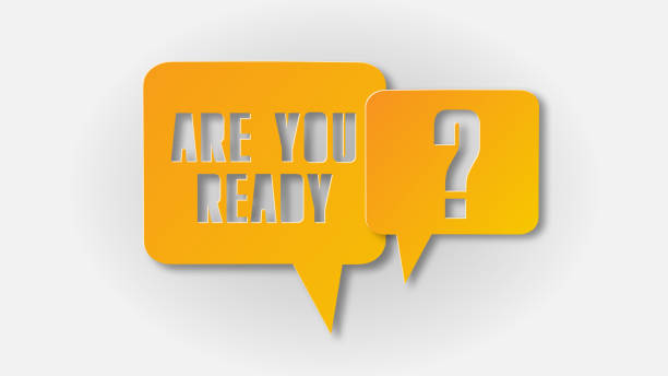 istock Info banner template. Yellow speech bubbles with are you ready text. Business, marketing and advertising. Vector illustration. 1466476440