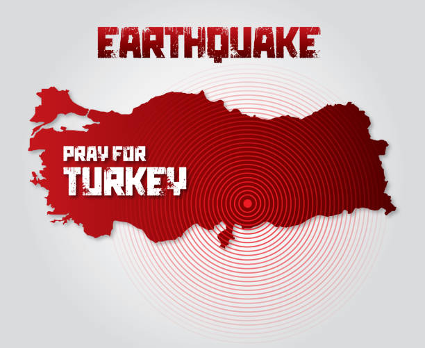 EARTHQUAKE DEPREM BROKEN PRAY FOR TURKEY EARTHQUAKE DEPREM BROKEN PRAY FOR TURKEY rescue dogs stock illustrations