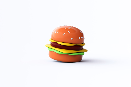 Three Dimensional, Food, Burger, Hamburger, Digitally Generated Image
