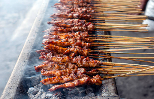 istock Sate Ayam or Chicken Satay, a delicious traditional satay from Indonesia 1466517471