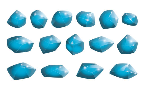 istock Crystals and natural minerals collection. Cartoon Magic Gemstones set. Game assets. vector illustration 1466520072