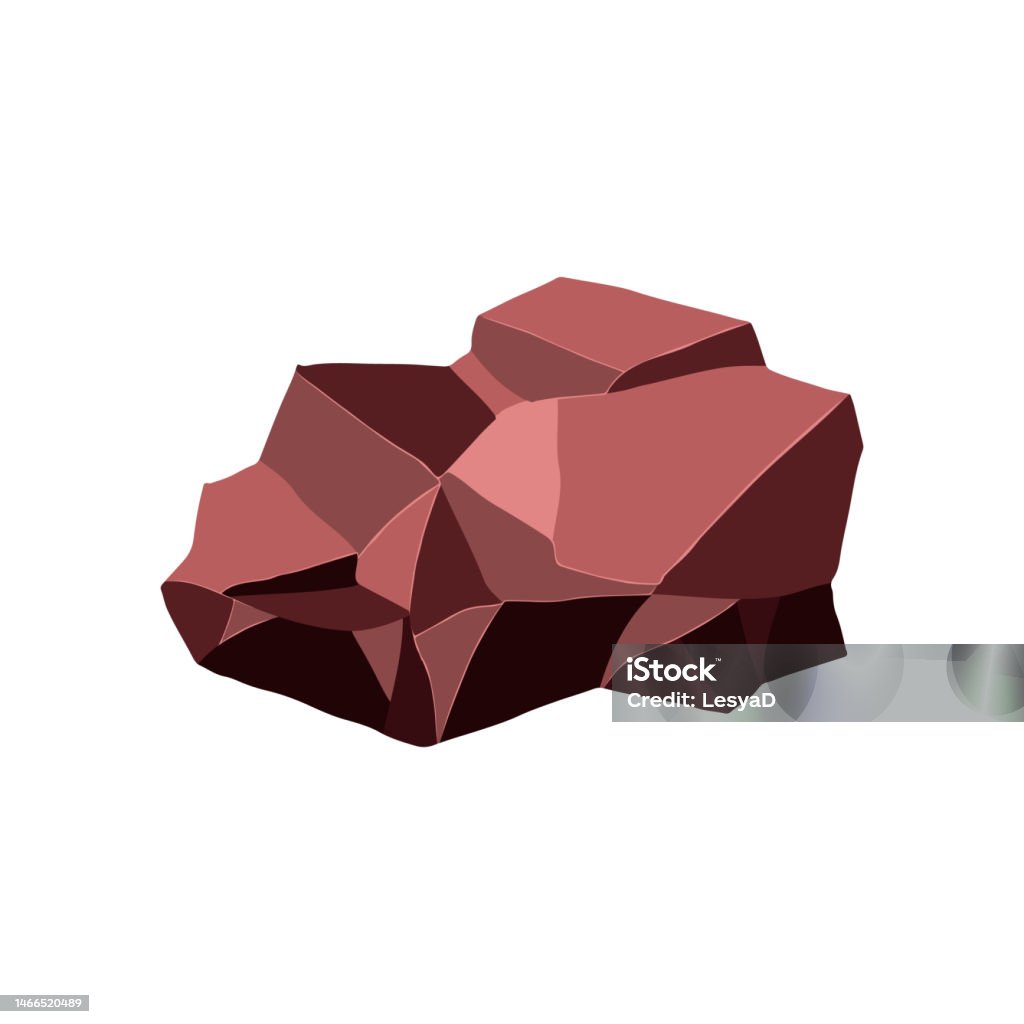 Ore Rocks Vector Ore Rock Boulder Natural Shape Stone Vector Illustration Stock ...