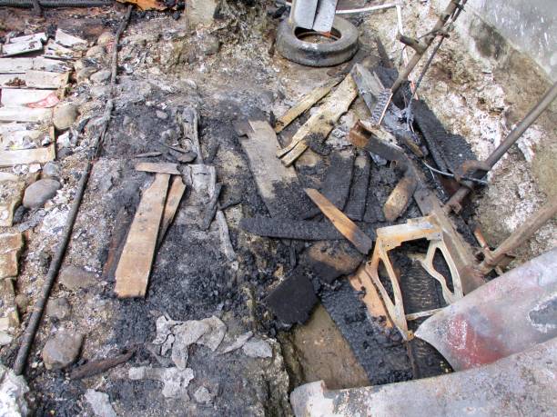 istock a condition of a building that has been completely burnt by fire 1466533196