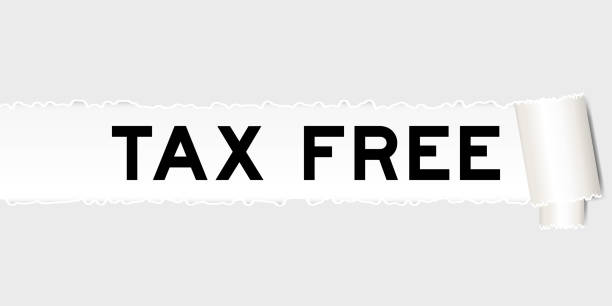 istock Ripped gray paper background that have word tax free under torn part 1466533564