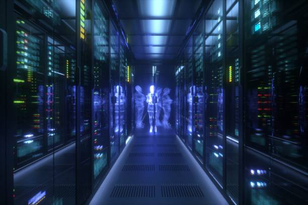 istock AI is communicating with people in roomnetwork servers room 1466533870
