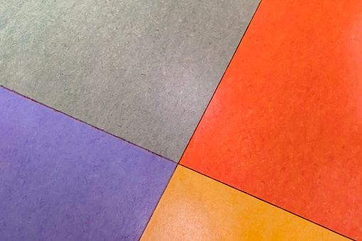 Four color floors joined together